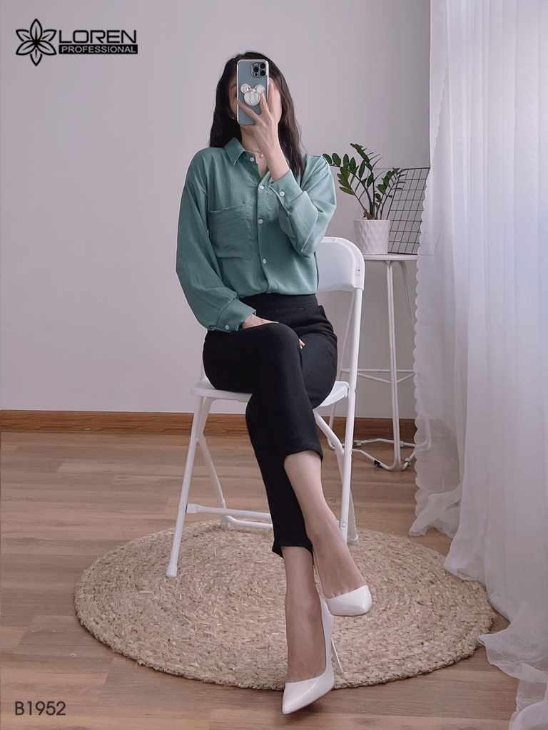 Quần tây baggy nữ LOREN lưng thun B1952