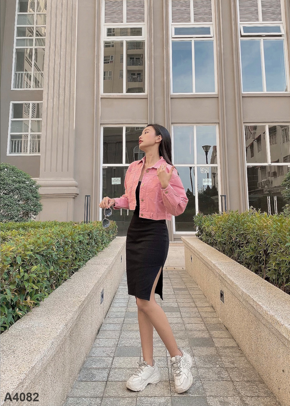 Áo khoác kaki LOREN hồng A4082