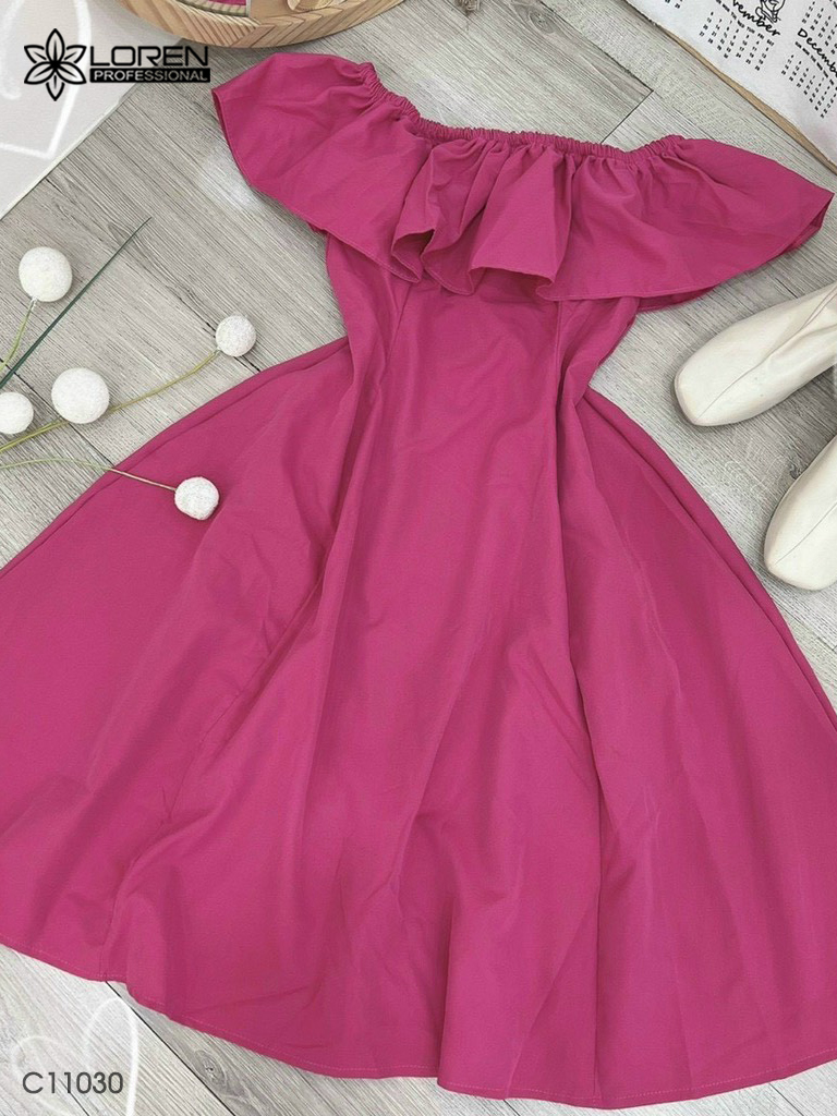 Đầm LOREN bẹt vai bèo C11030