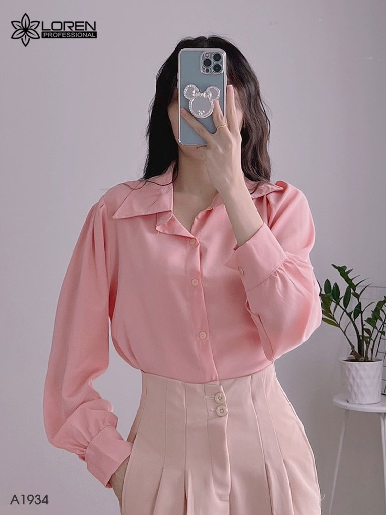 Áo sơ mi nữ LOREN cổ nhọn A1934