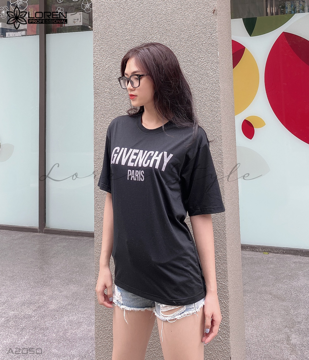 Áo thun nữ givenchy đen A2050