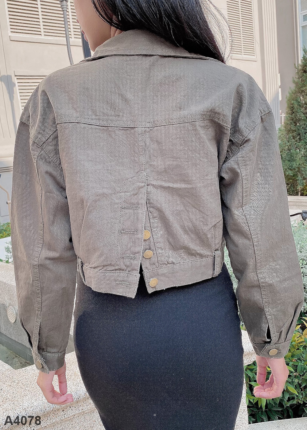 Áo khoác kaki xanh A4078