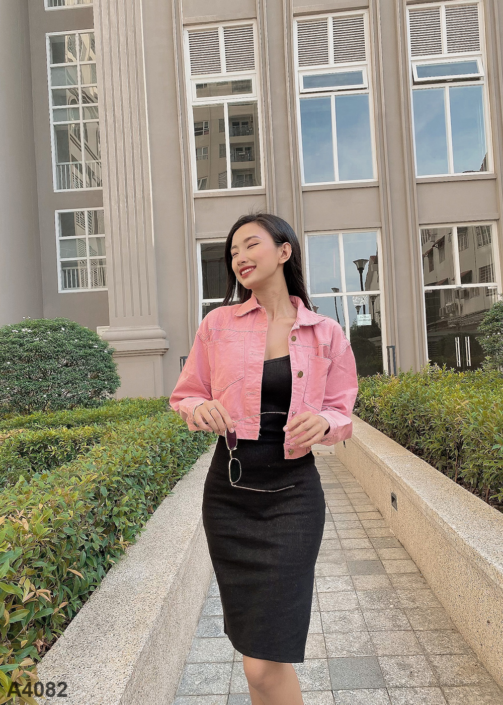 Áo khoác kaki LOREN hồng A4082