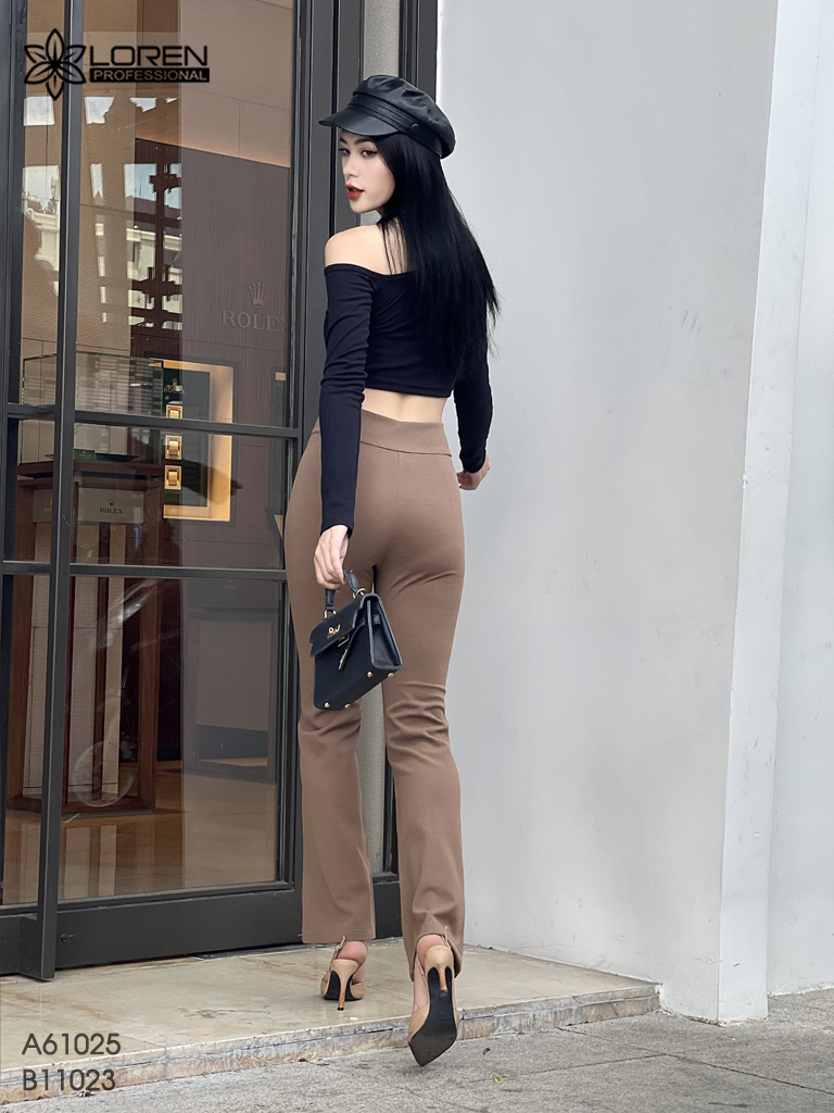 Quần tây ống loe nữ Loren xẻ lai B11023