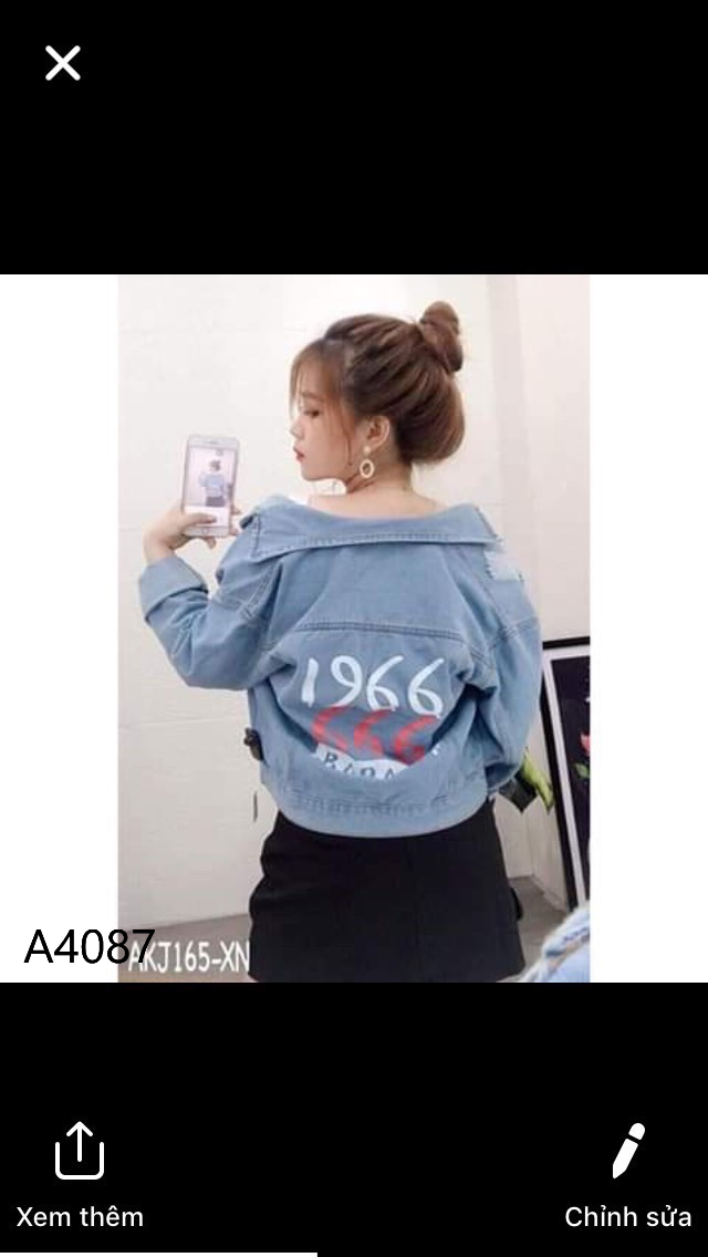 Áo khoác jean LOREN 1996 xanh A4087