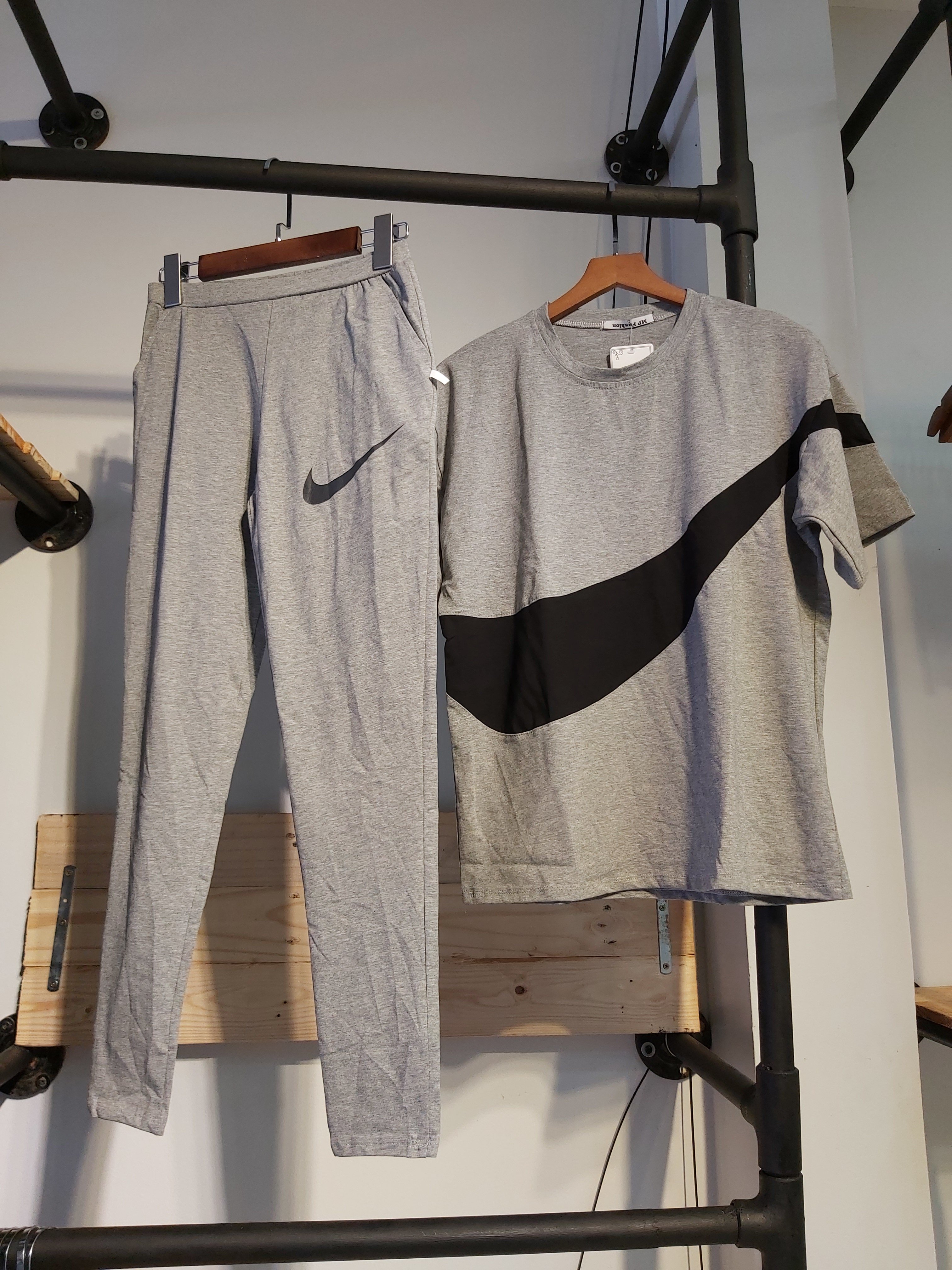 Sét thun nữ dài nike xám A9048