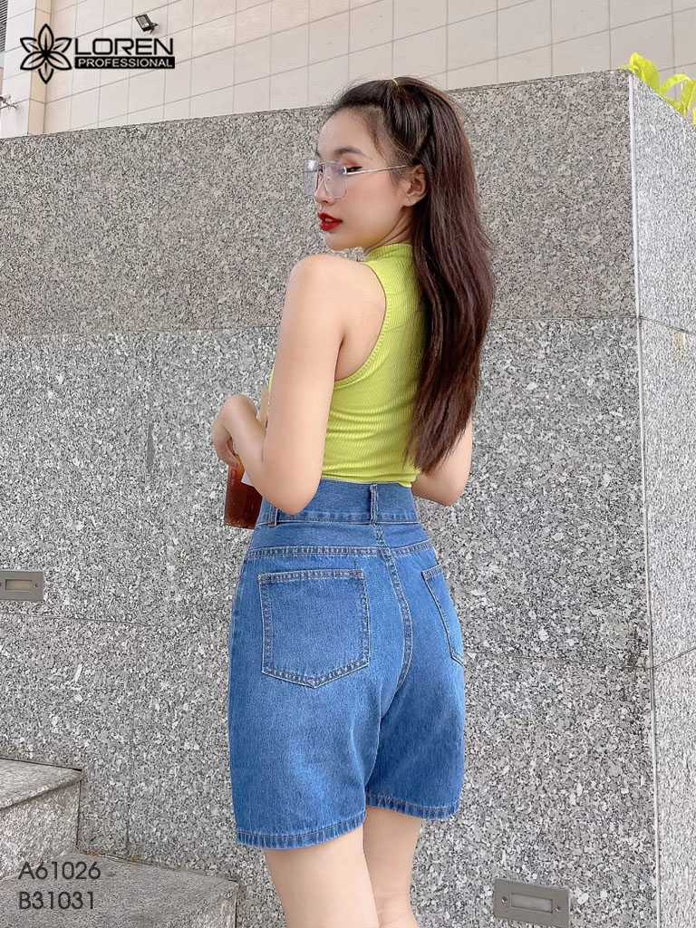 Quần jean ngố nữ LOREN 2 nút B31031