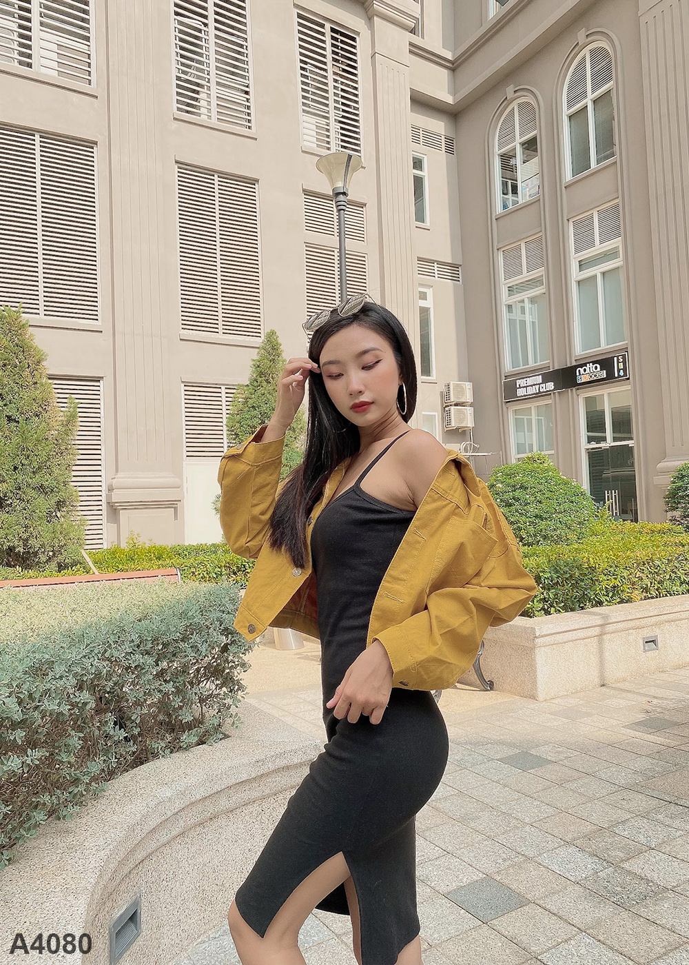 Áo khoác kaki vàng A4080