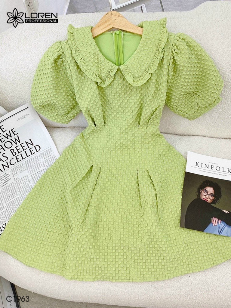 Đầm nữ LOREN xốp Xanh C1963