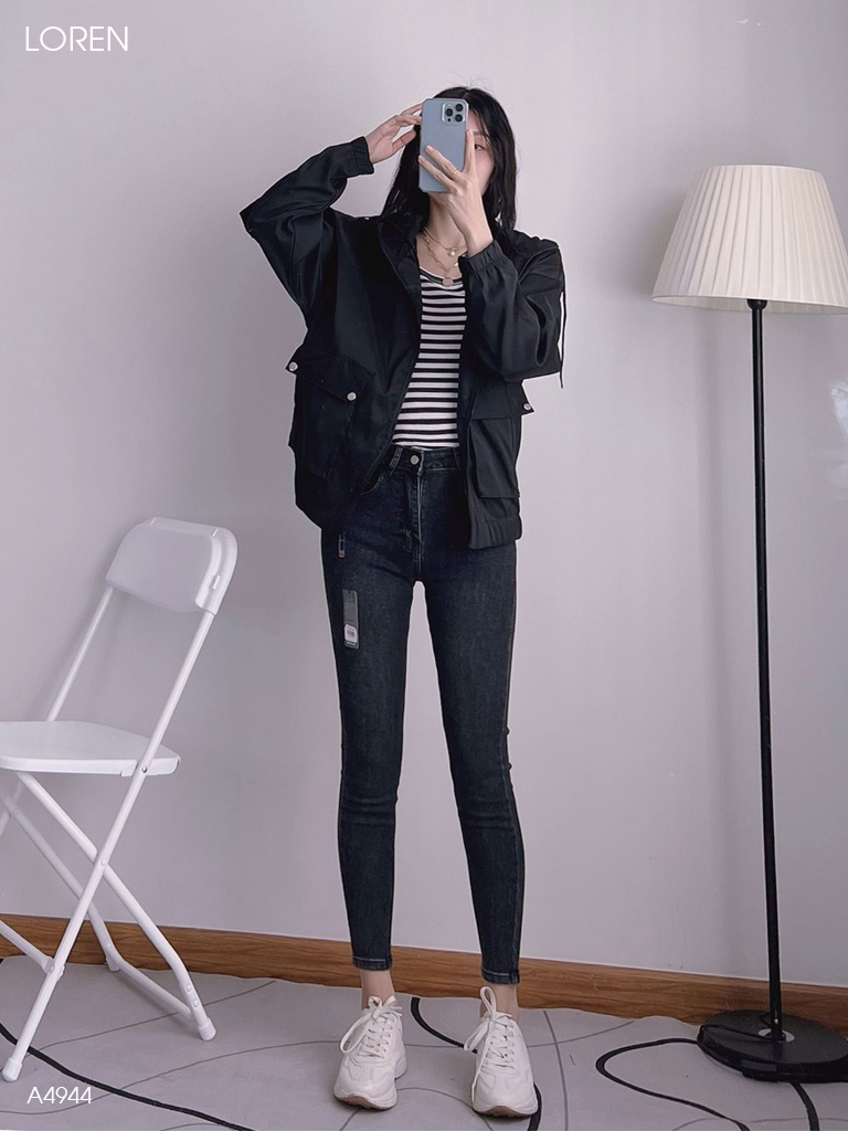 Áo khoác LOREN dù 2 túi hộp A4944