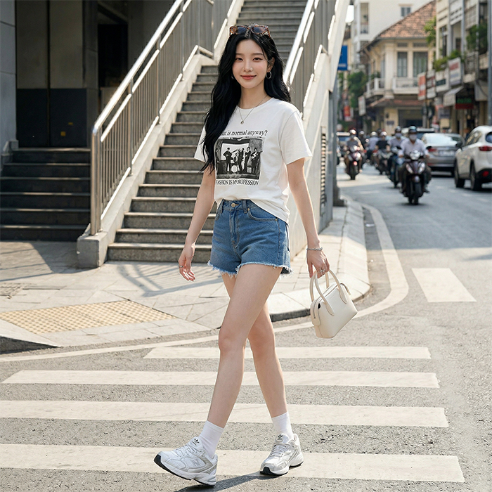 Áo thun nữ LOREN ban nhạc A21019