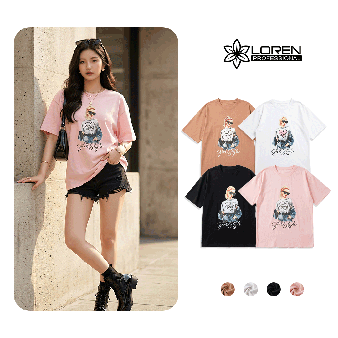 Áo thun nữ LOREN Taylo Girl Style A21075