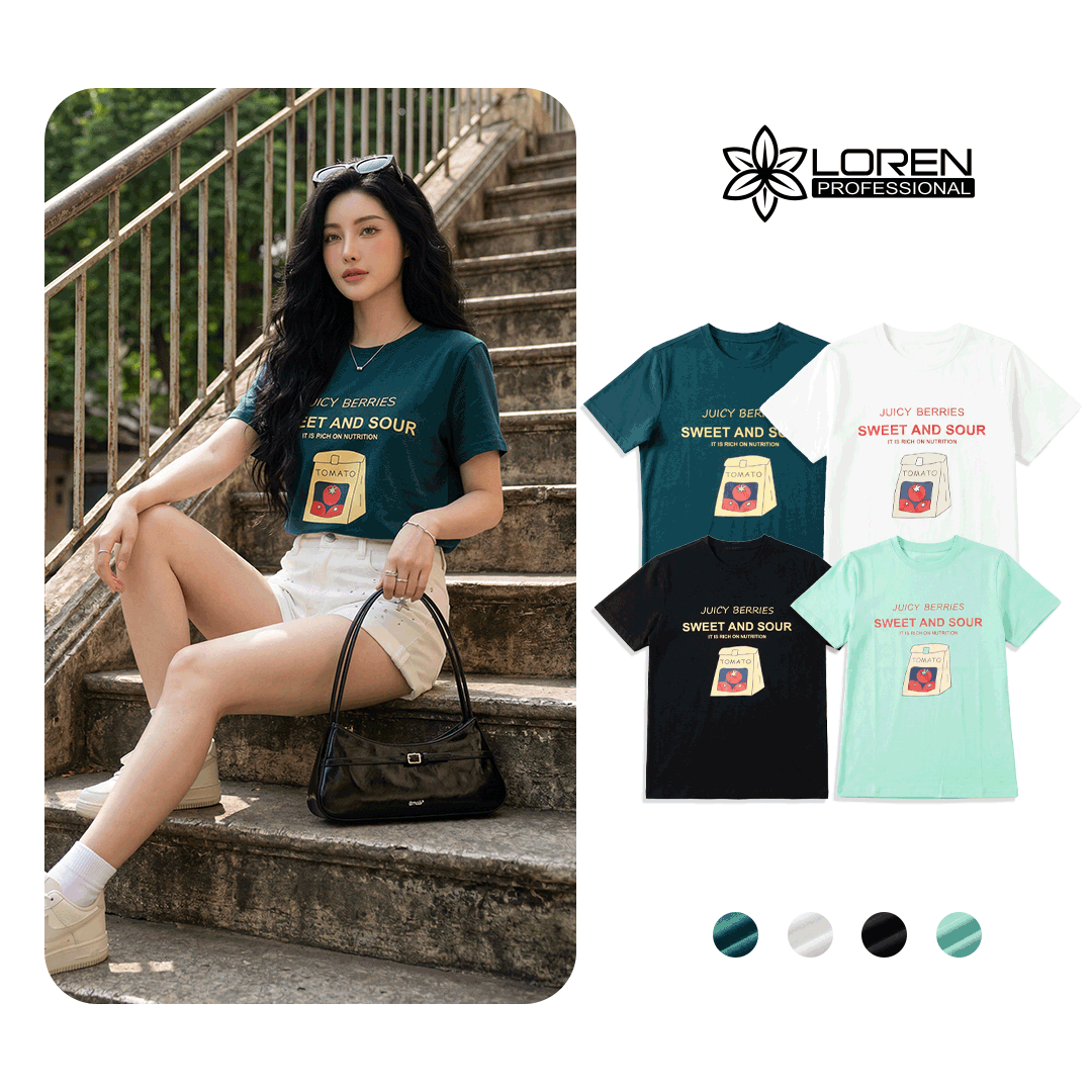 Áo thun nữ LOREN Regular Tomato A21091