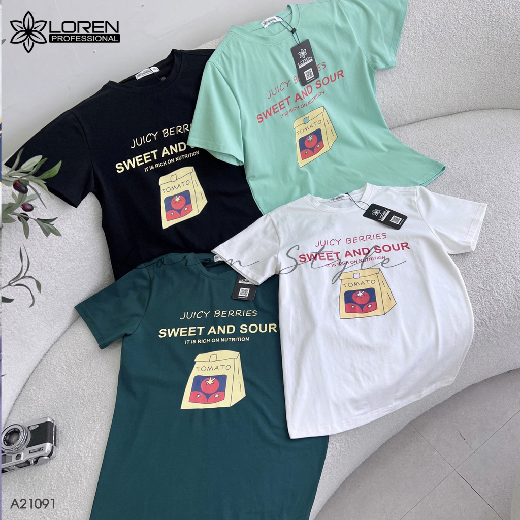 Áo thun nữ LOREN Regular Tomato A21091