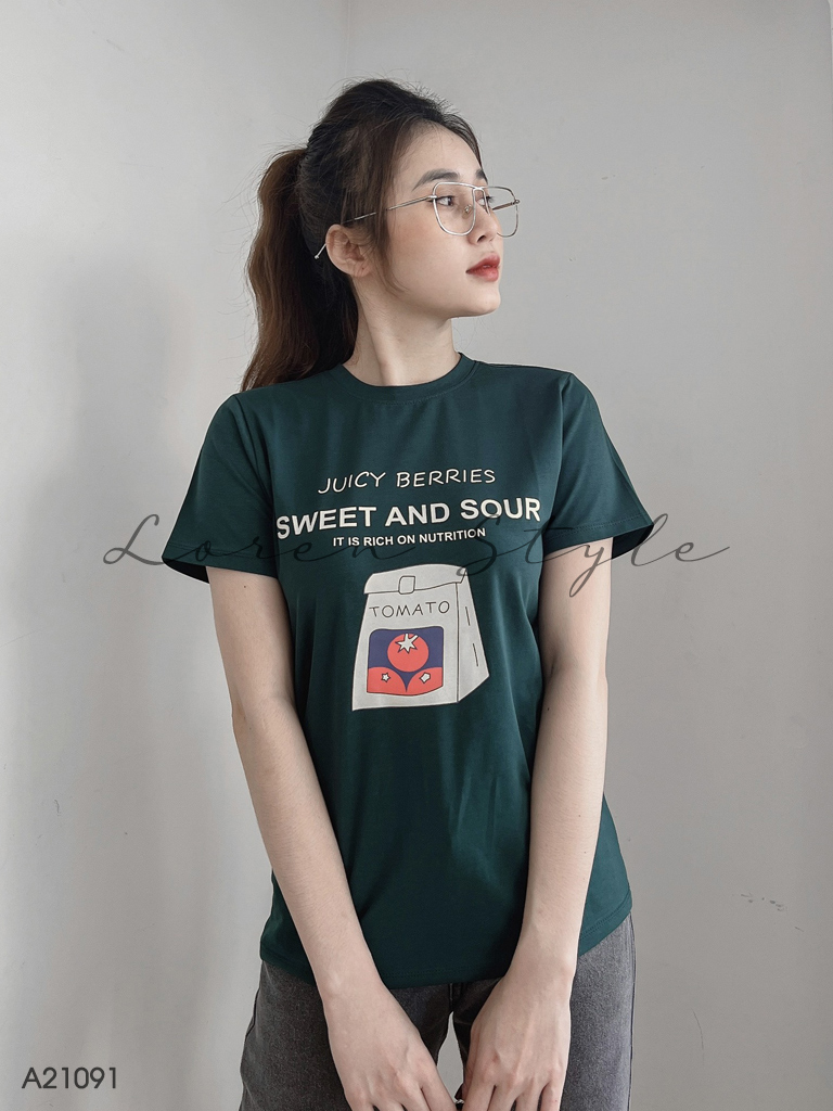 Áo thun nữ LOREN Regular Tomato A21091