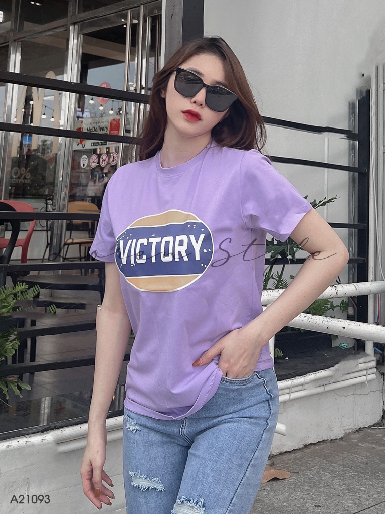 Áo thun nữ LOREN Regular Victory A21093