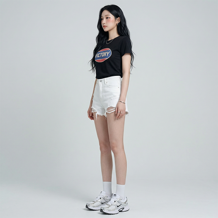 Áo thun nữ LOREN Regular Victory A21093