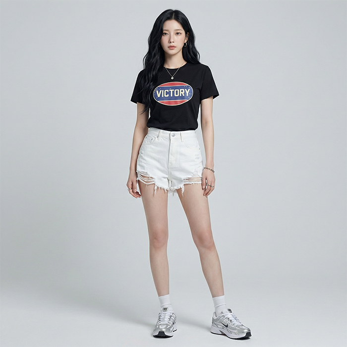 Áo thun nữ LOREN Regular Victory A21093
