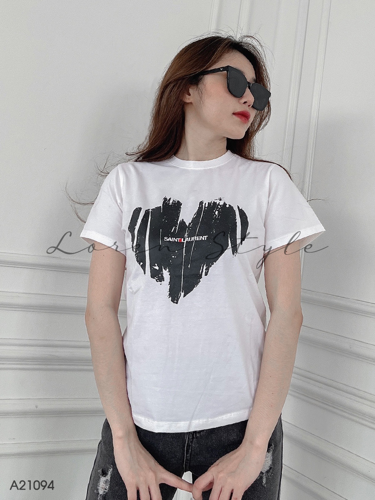Áo thun nữ LOREN Regular heart A21094