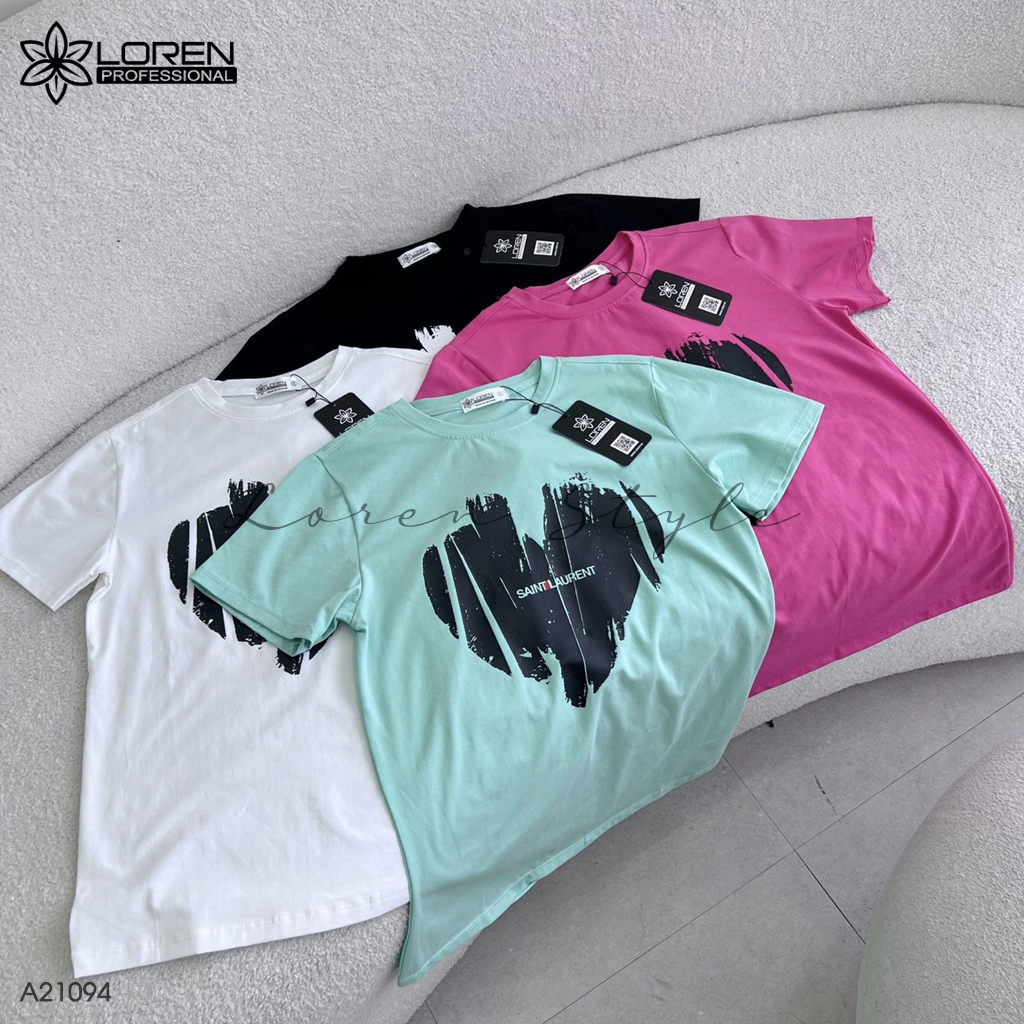 Áo thun nữ LOREN Regular heart A21094