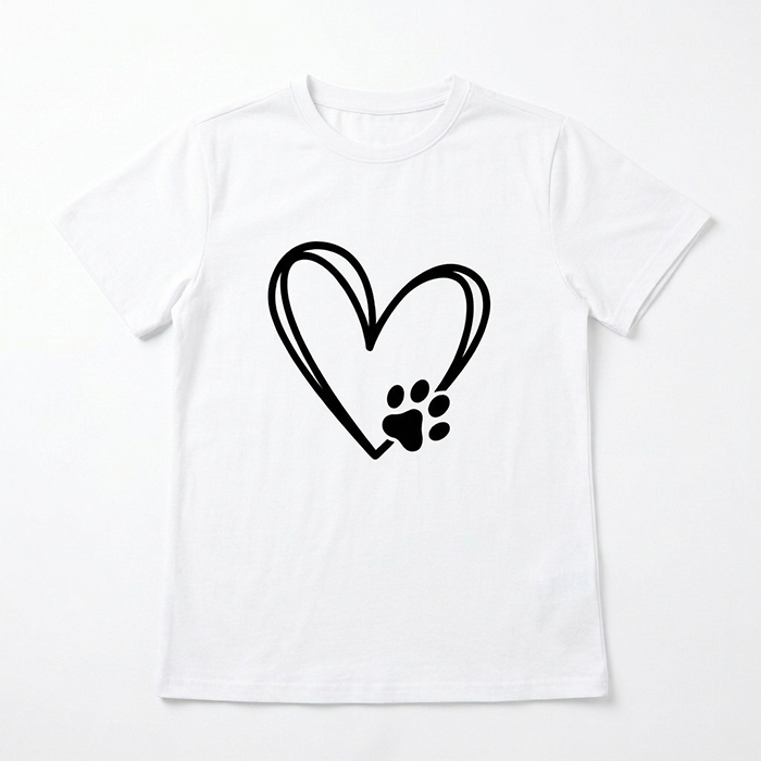 Áo thun nữ LOREN Regular tim A21096