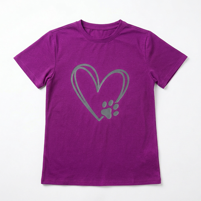 Áo thun nữ LOREN Regular tim A21096