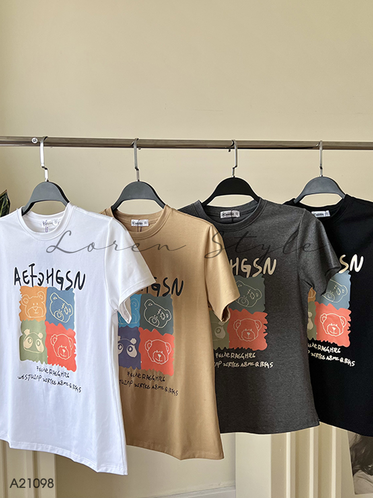 Áo thun nữ LOREN Regular bear A21098
