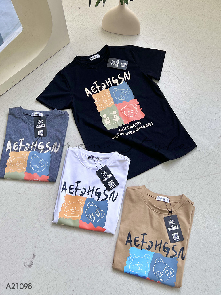 Áo thun nữ LOREN Regular bear A21098