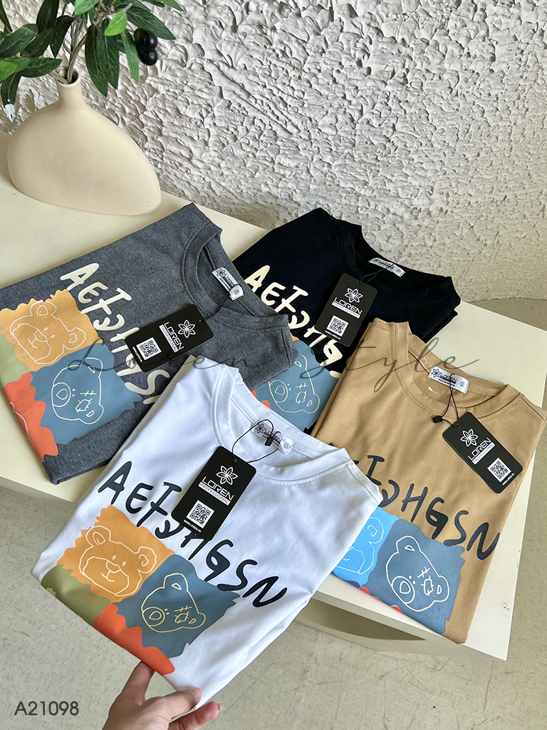 Áo thun nữ LOREN Regular bear A21098