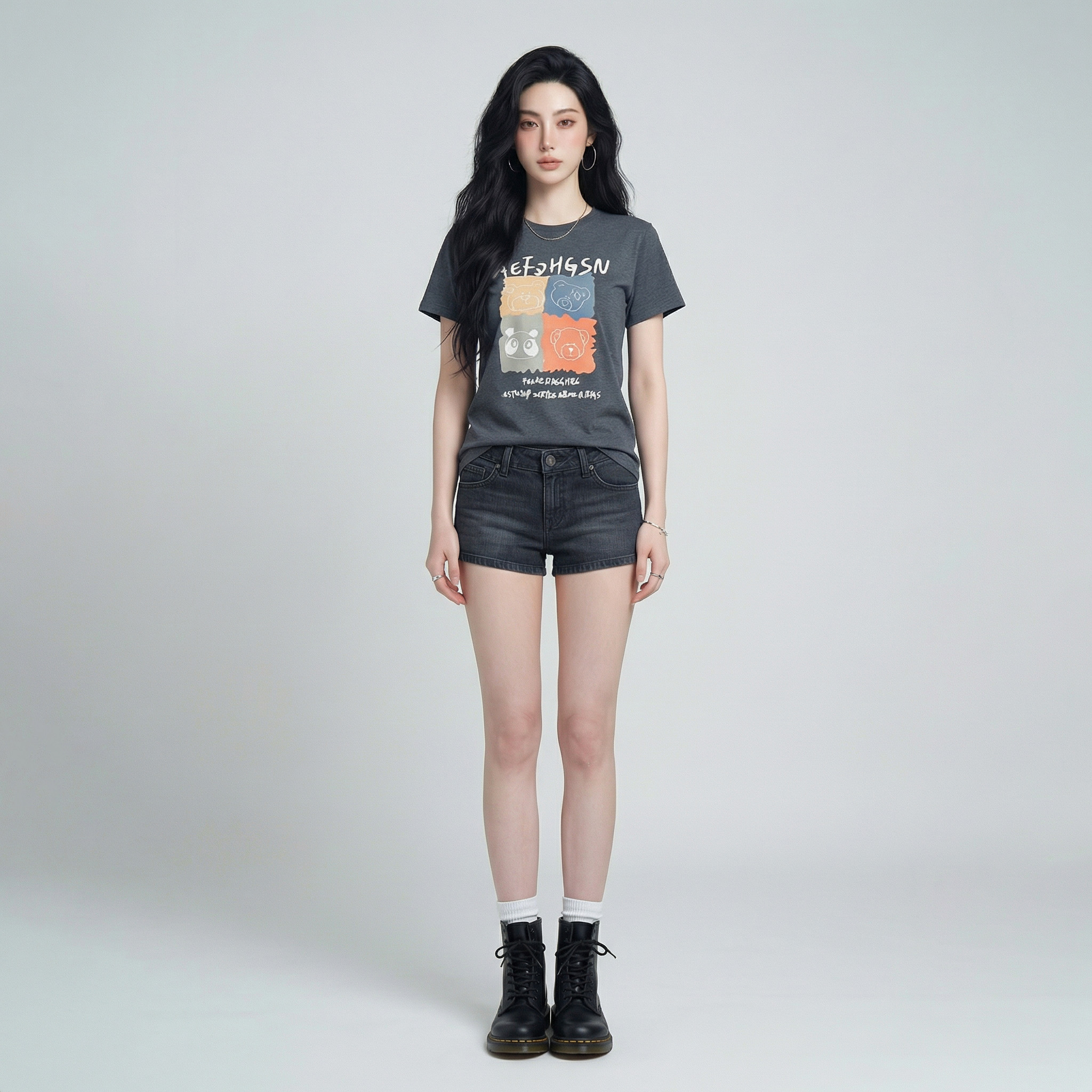 Áo thun nữ LOREN Regular bear A21098