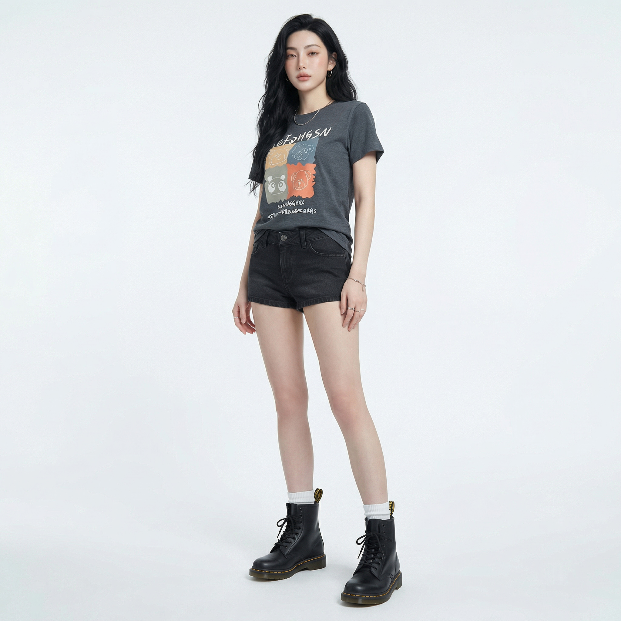 Áo thun nữ LOREN Regular bear A21098