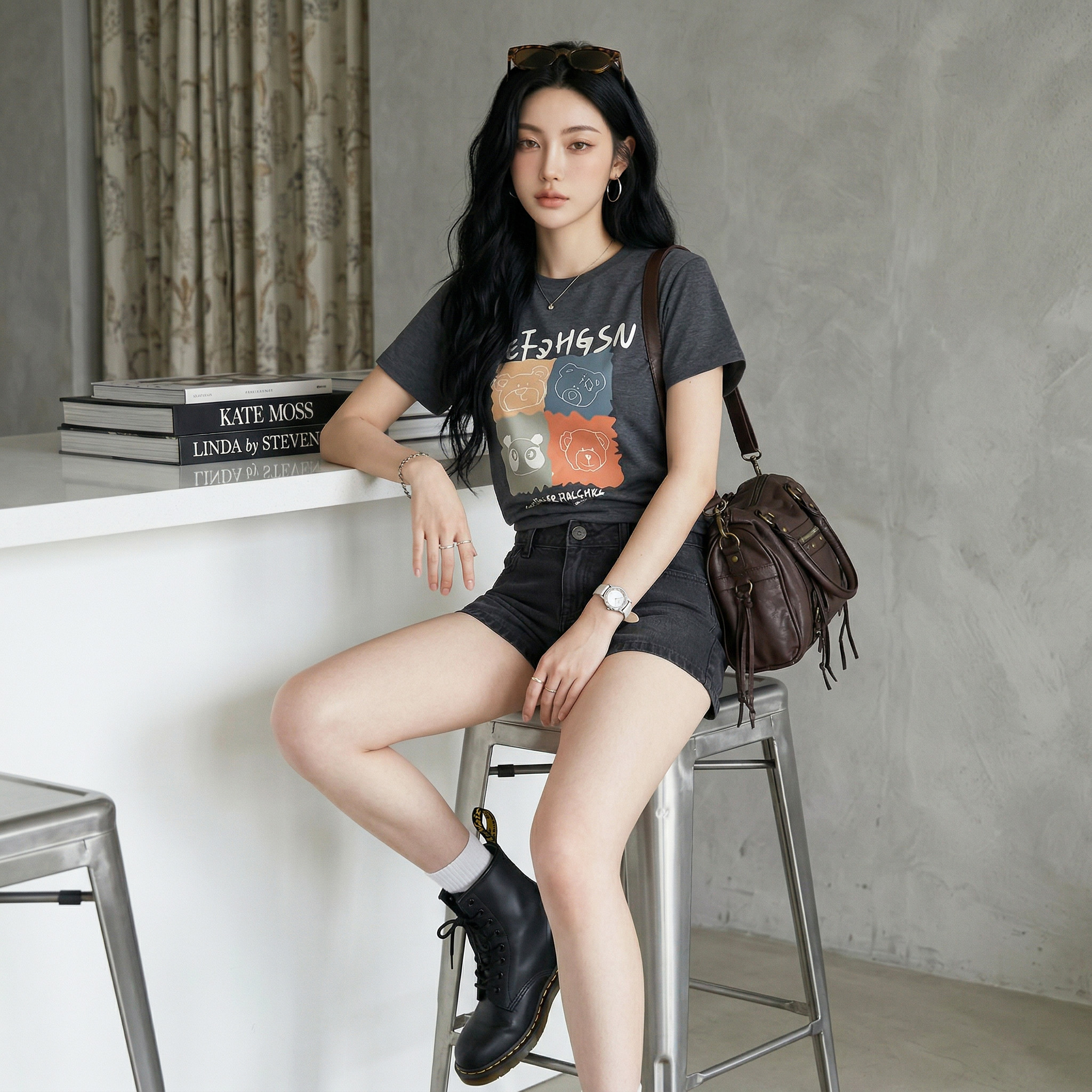 Áo thun nữ LOREN Regular bear A21098