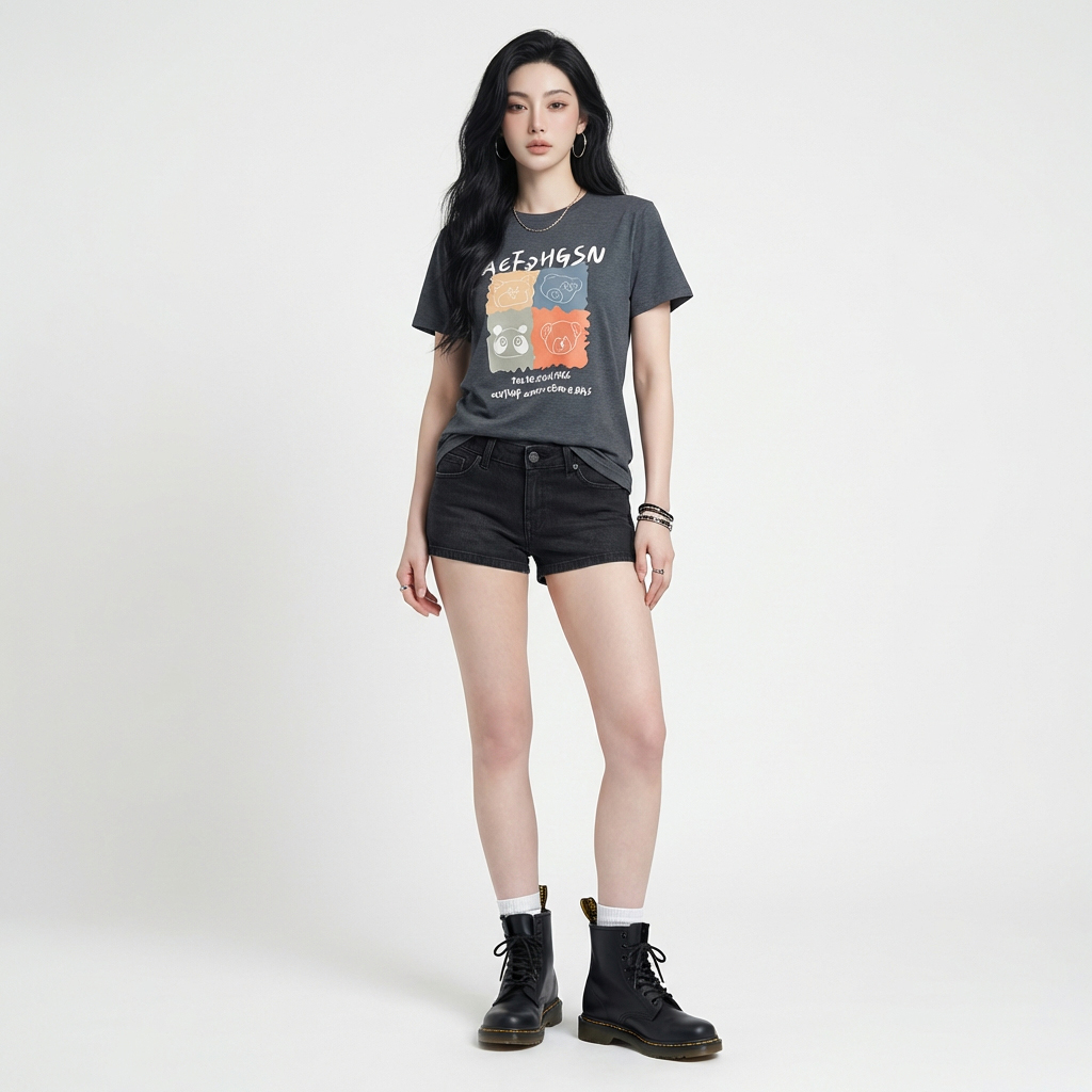 Áo thun nữ LOREN Regular bear A21098