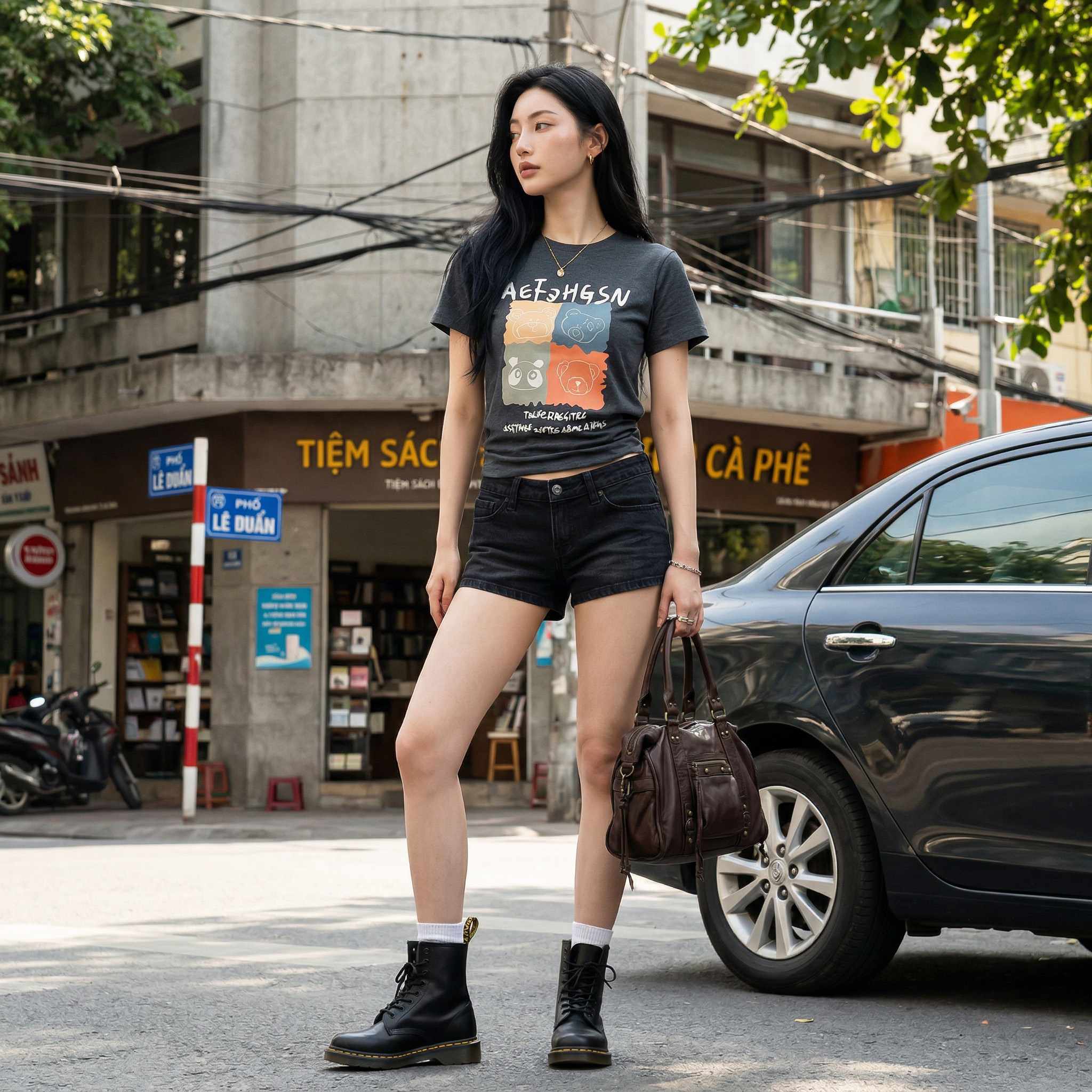 Áo thun nữ LOREN Regular bear A21098