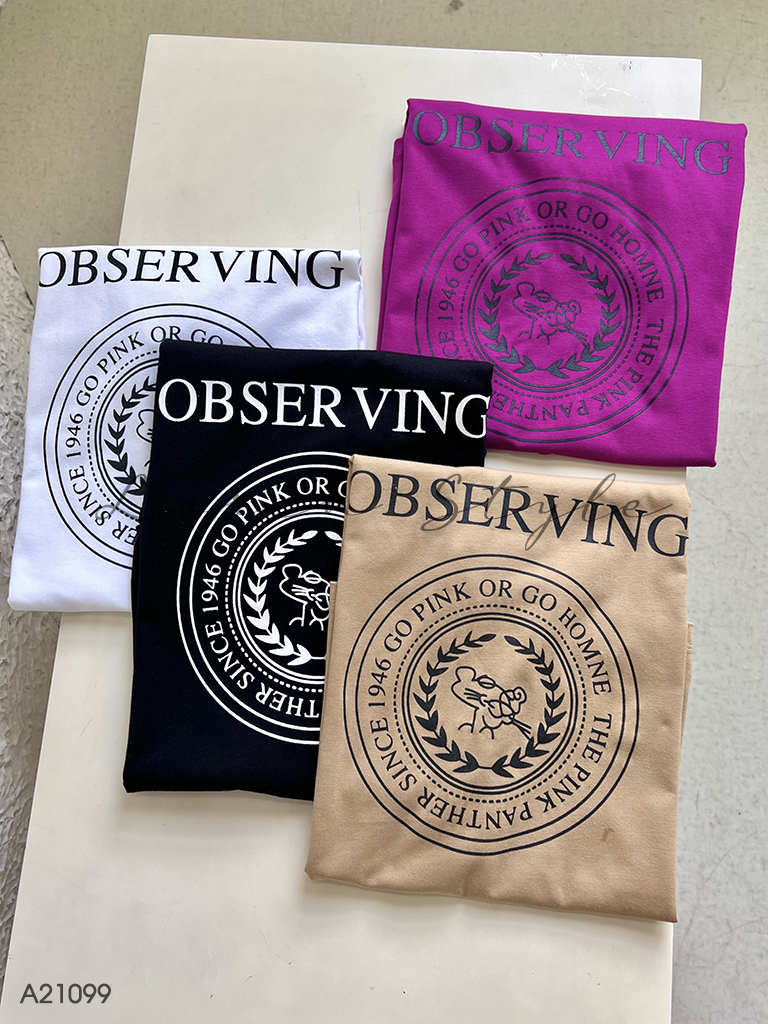 Áo thun nữ LOREN Regular observing A21099