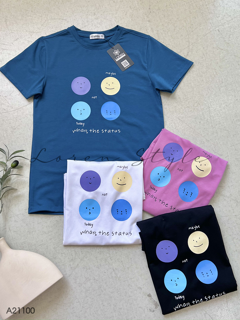 Áo thun nữ LOREN Regular status A21100