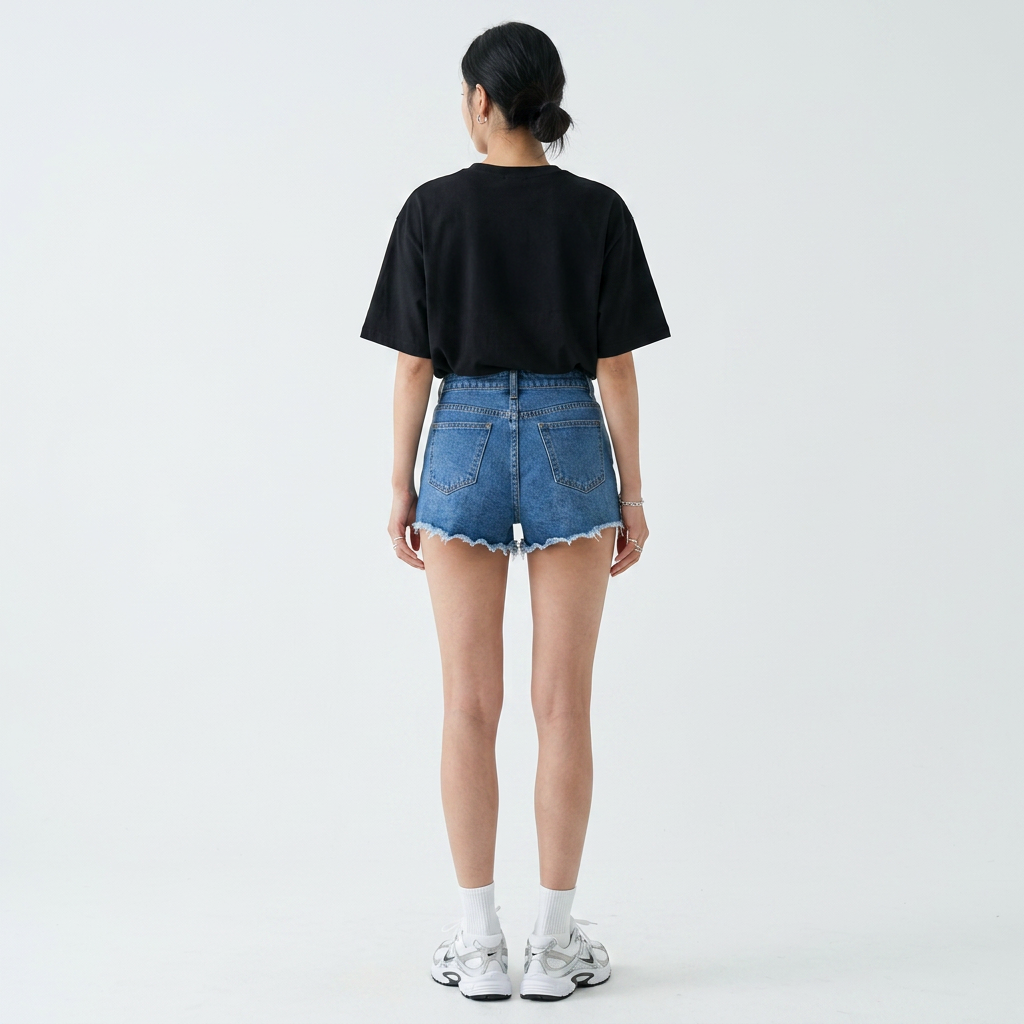 Áo thun nữ LOREN hình chữ đen A2679