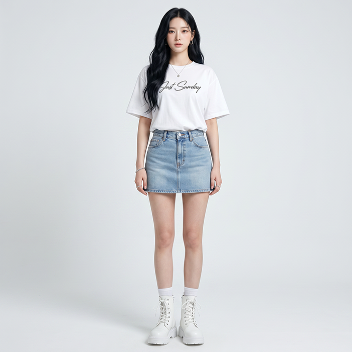 Áo thun nữ LOREN chữ Gust sunday trắng A2744