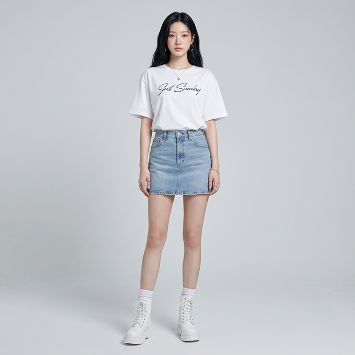 Áo thun nữ LOREN chữ Gust sunday trắng A2744