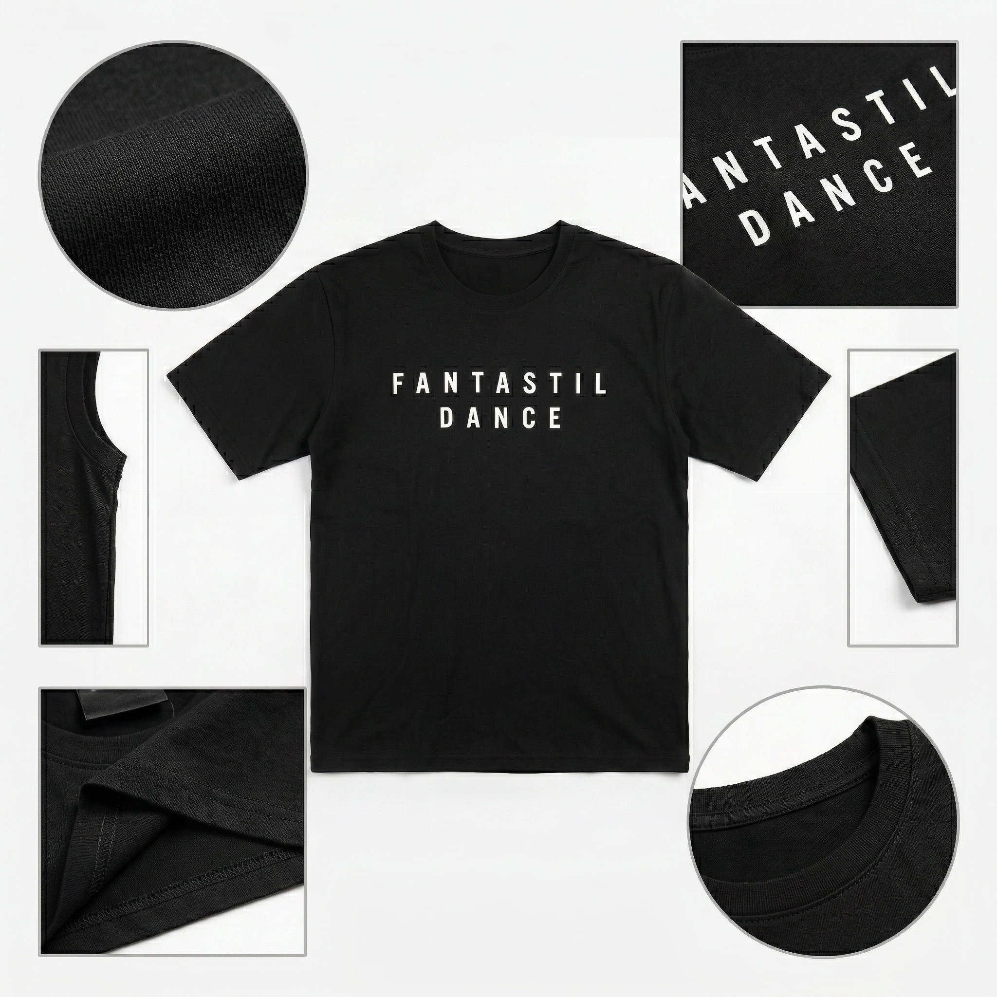 Áo thun nữ LOREN chữ in đen A2751