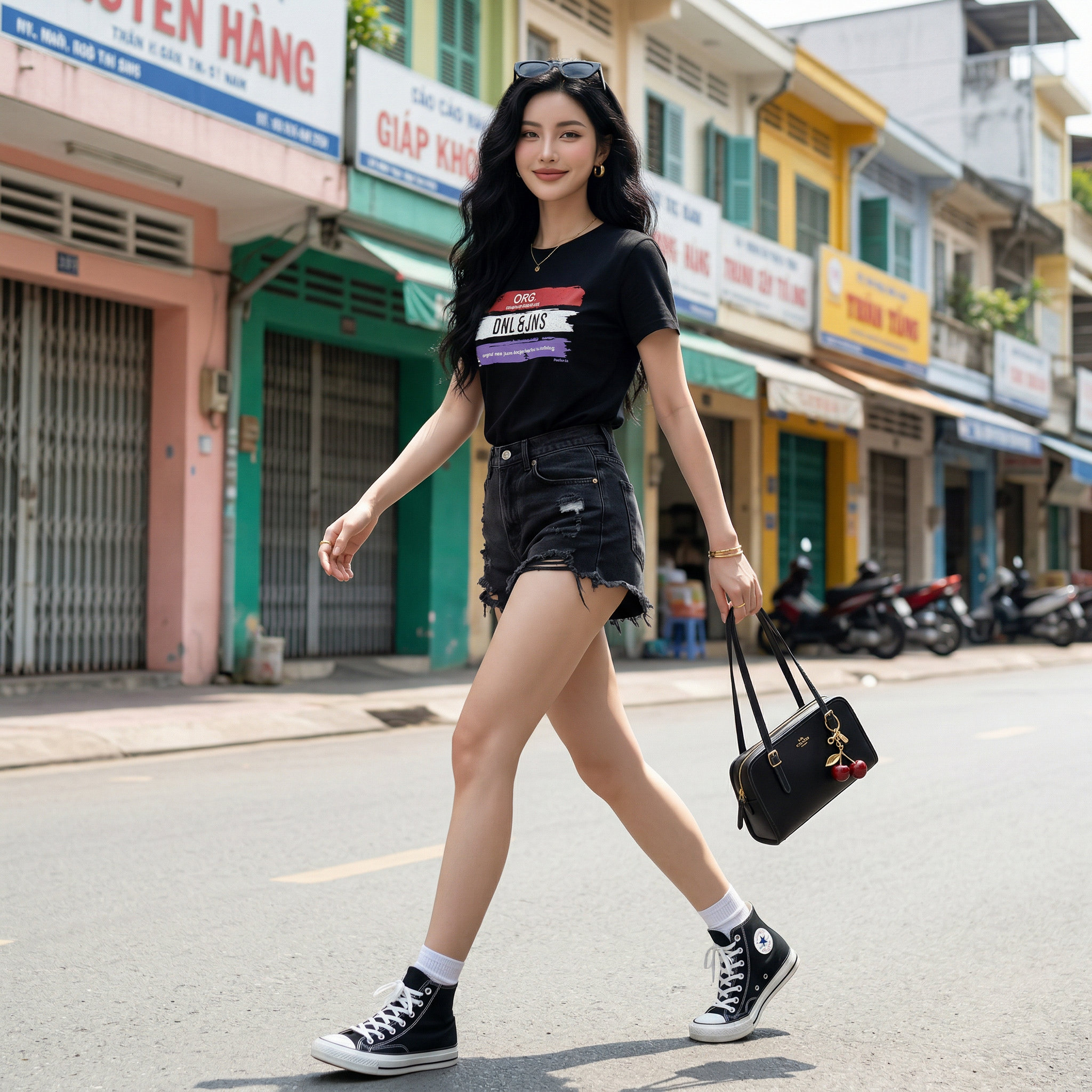 Áo thun nữ LOREN org tay ngắn A2950
