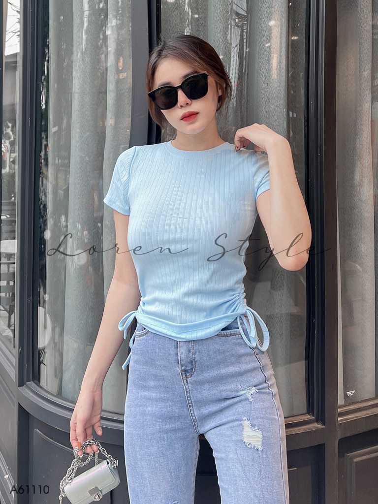 Áo kiểu nữ LOREN dây eo A61110