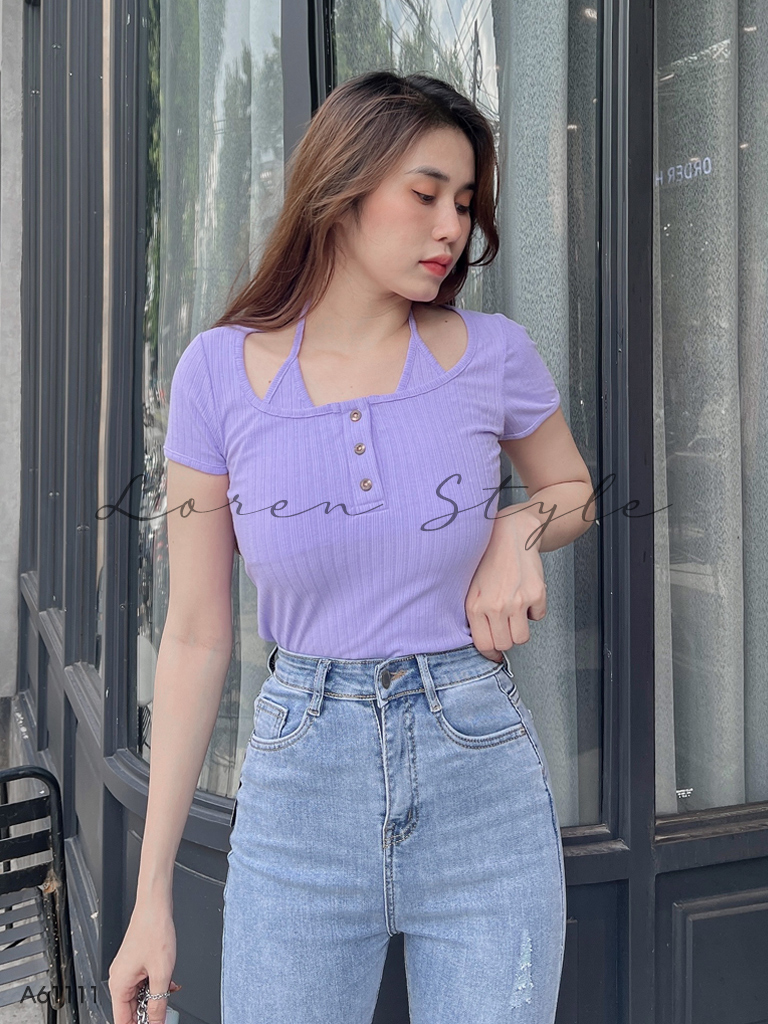 Áo kiểu nữ LOREN yếm cổ A61111