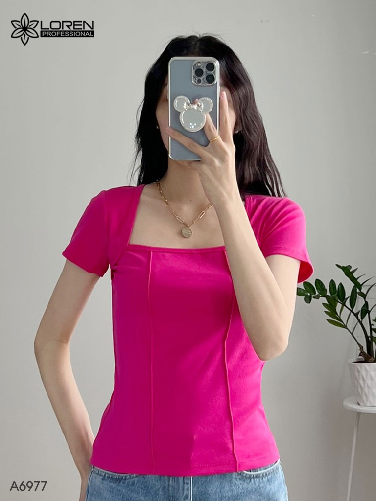 Áo thun nữ LOREN cổ chữ u A6977