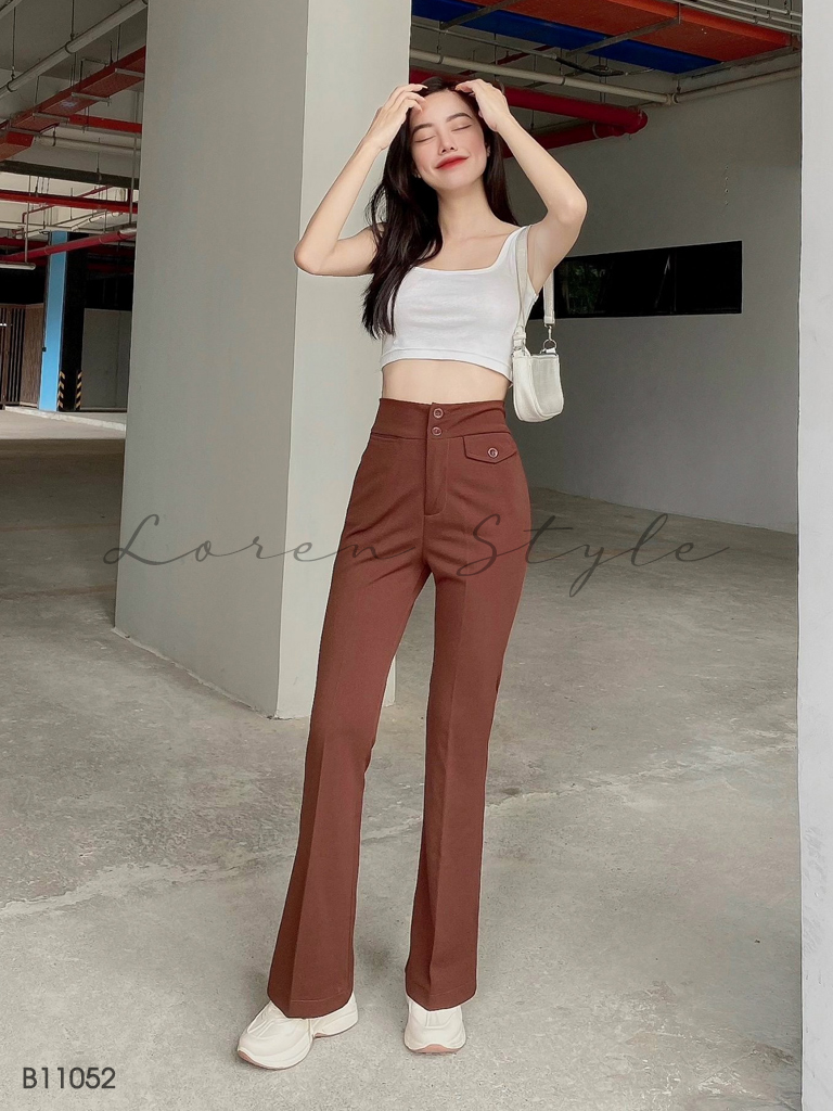 Quần tây ống loe nữ Loren nắp kiểu B11052