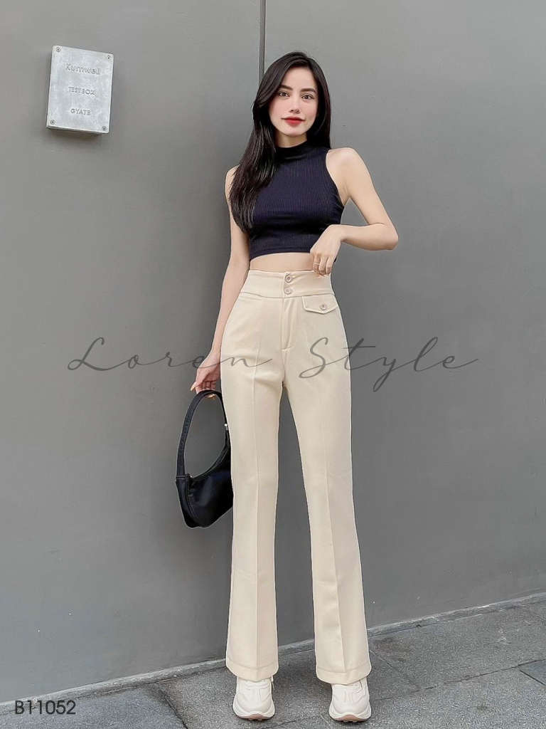 Quần tây ống loe nữ Loren nắp kiểu B11052