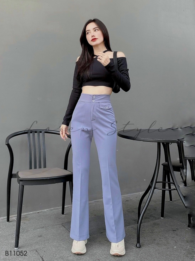 Quần tây ống loe nữ Loren nắp kiểu B11052