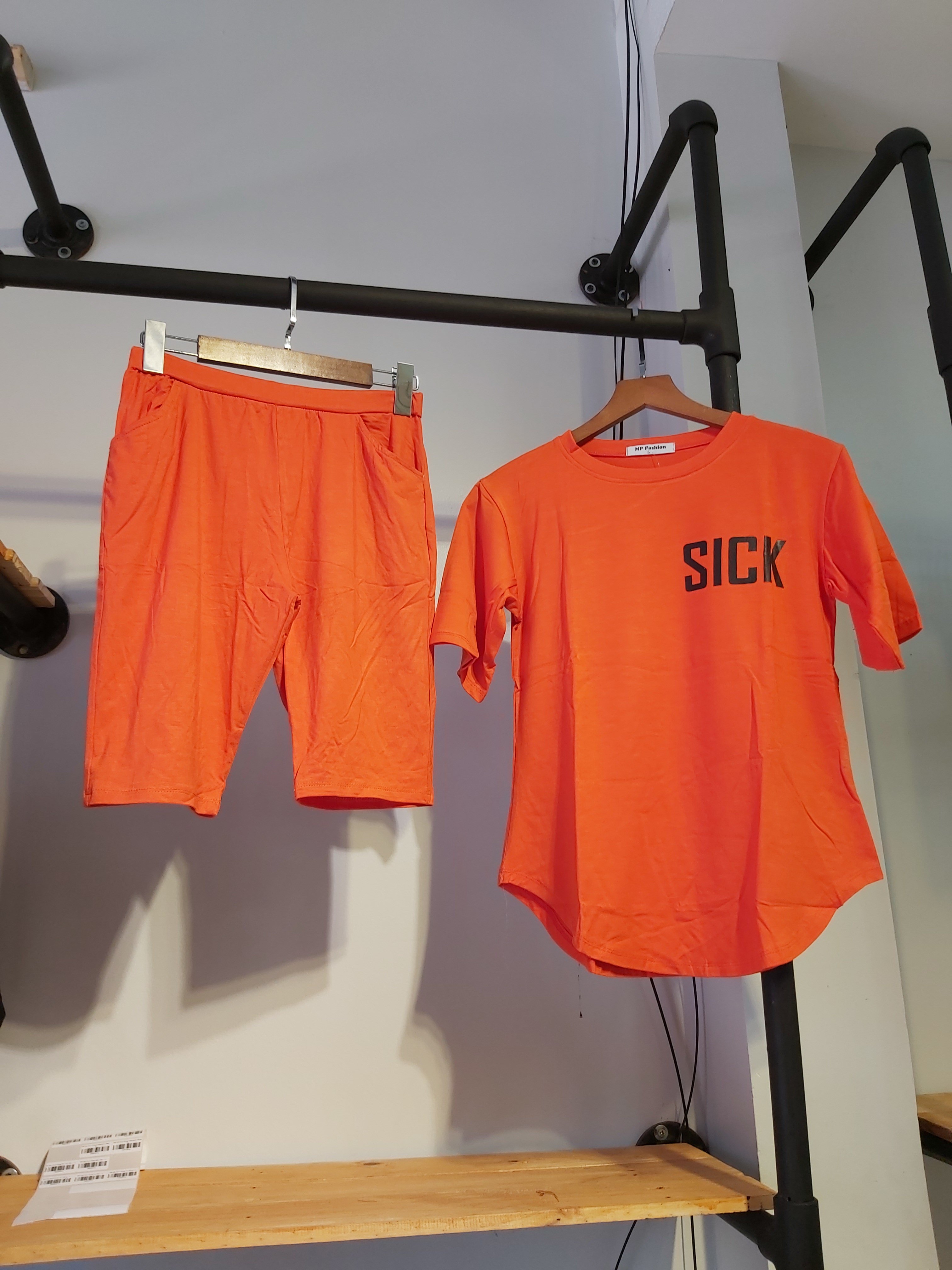 Sét thun nữ lửng sick cam A9032