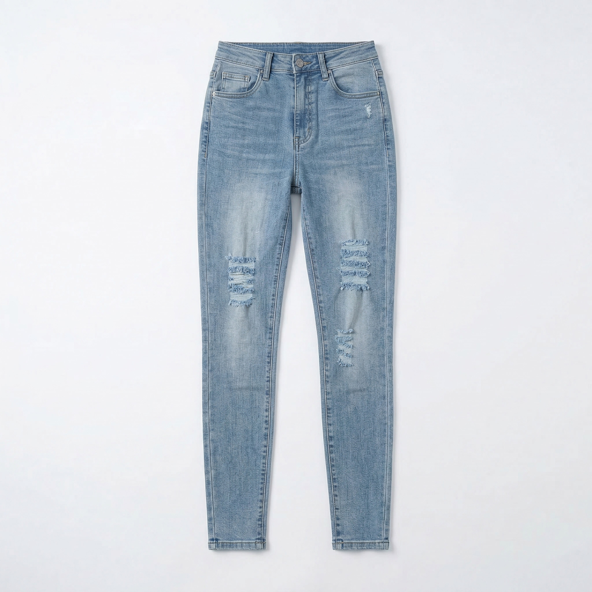 Quần jean skinny LOREN rách xanh B5068