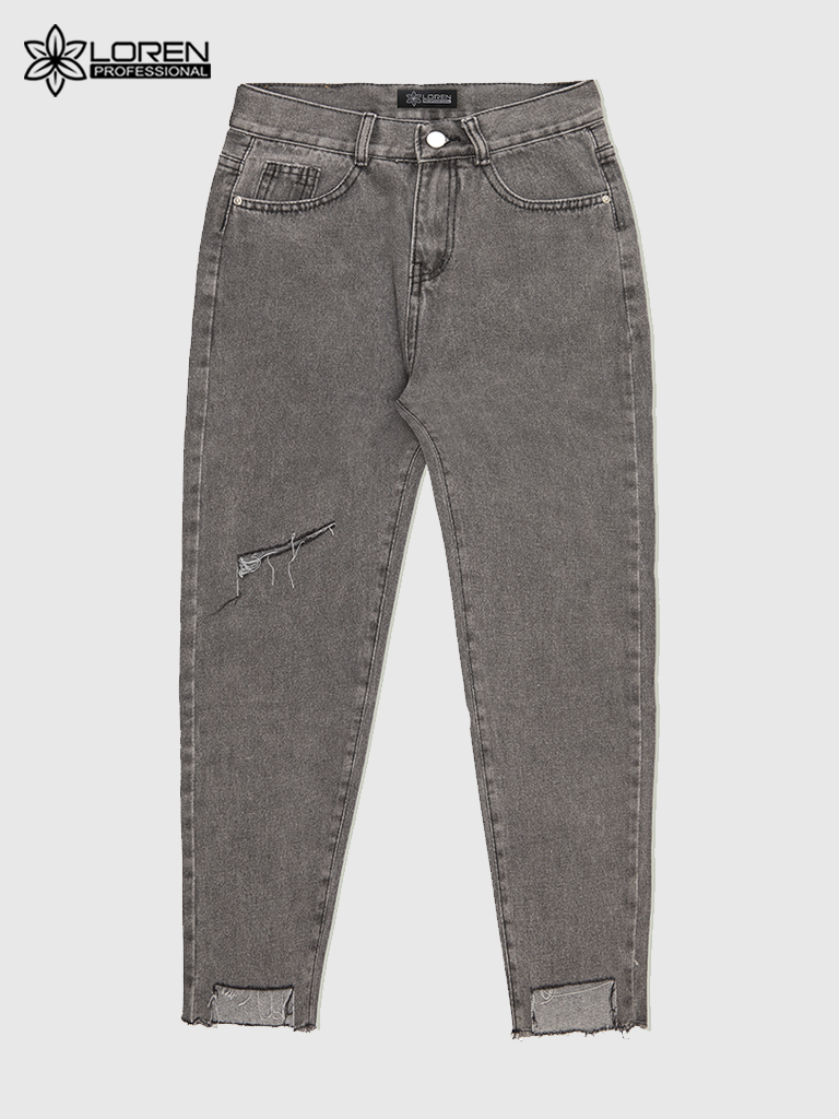 Quần jean baggy LOREN rách tua B51036
